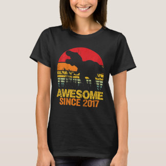 T-shirt Enfants 5Anniversaire Dinosaur Trex 5 Anniversaire