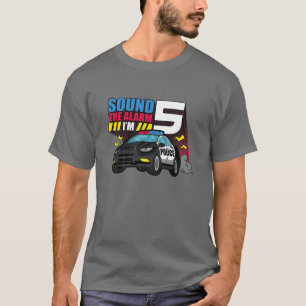 T-shirt Enfants 5E Anniversaire Agent de police Enfants Vé