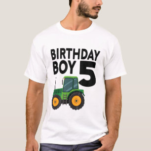 T-shirt Enfants 5E Anniversaire Ferme Tracteur Cinq 5 Ans