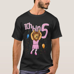 T-shirt Enfants 5e anniversaire Garçon Ballet Lion Ich Bin