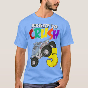 T-shirt Enfants 5e anniversaire Garçons Monster Camion 5 a