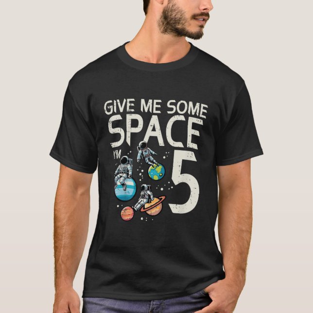 T-shirt Enfants 5e anniversaire L'astronaute me donne de l (Devant)