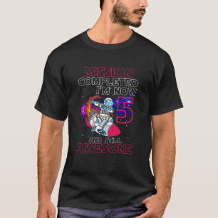 T-shirt Enfants 5e anniversaire Mission Achevée astronaute