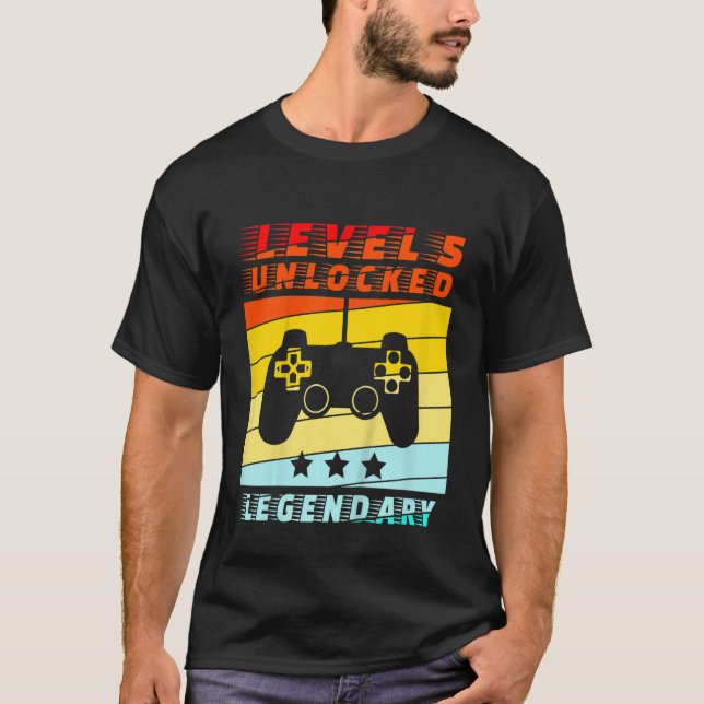 T-shirt Enfants 5e anniversaire niveau déverrouillé jeu th (Devant)
