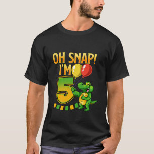 T-shirt Enfants 5E Anniversaire "Oh Snap !" Drôle Croc Tur