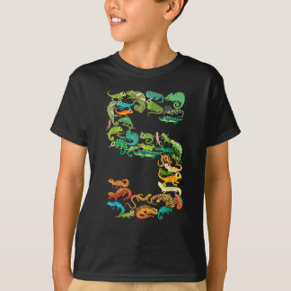 T-shirt Enfants 5e anniversaire Reptiles Lizards Thème 5 a