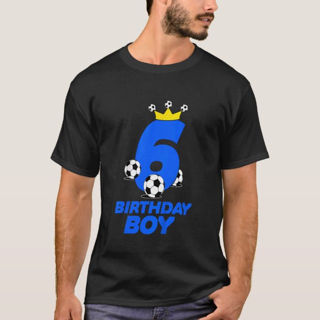 T-shirt Enfants 6 ans Anniversaire Football 6e Anniversair (Devant)