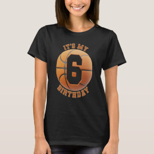 T-shirt Enfants 6 ans Anniversaire Garçons basketball 6e n