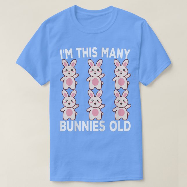 T-shirt Enfants 6 ans Anniversaire Lapin Amant 6e Annivers (Design devant)