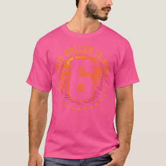 T-shirt Enfants 6 Ans Basketball 6E Anniversaire Panier