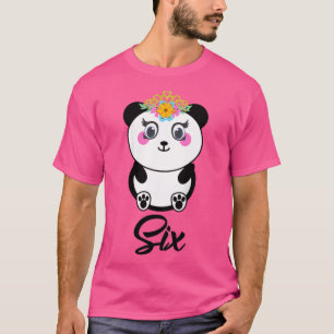 T-shirt Enfants 6 ans Cadeaux mignonne Panda Anniversaire