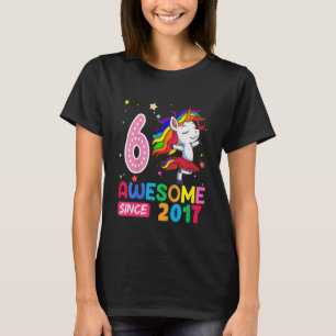T-shirt Enfants 6 ans Filles Ados Unicorn 6e anniversaire