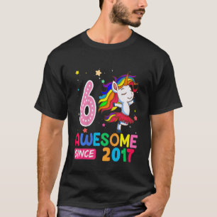 T-shirt Enfants 6 ans Filles Ados Unicorn 6e anniversaire