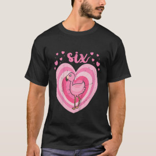 T-shirt Enfants 6 ans mignonne Flamant rose Anniversaire F