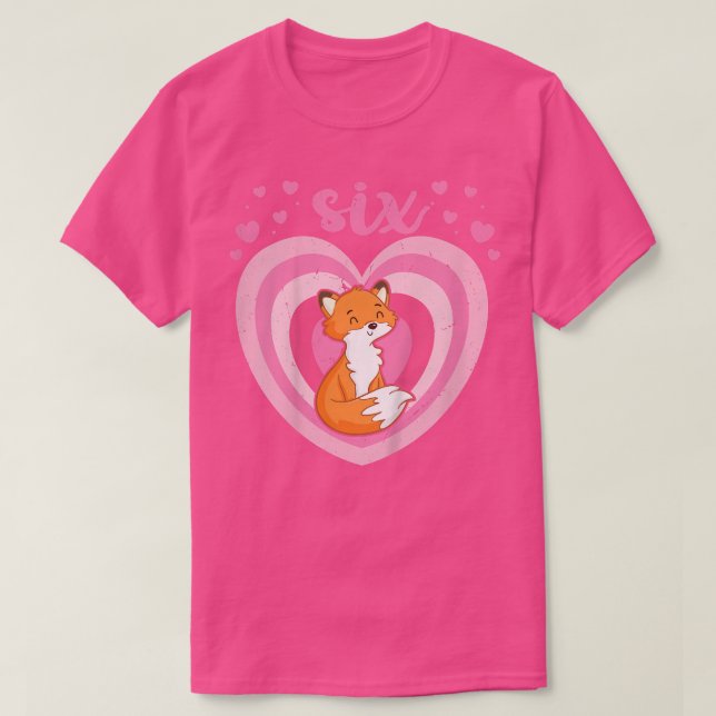 T-shirt Enfants 6 ans mignonne pour anniversaire fille 6e  (Design devant)