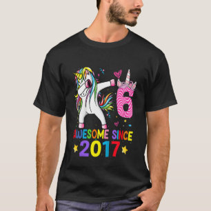 T-shirt Enfants 6 ans Unicorne Dabbing 6e anniversaire fil