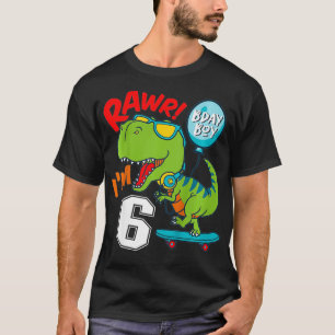 T-shirt Enfants 6e anniversaire 6 ans Garçon TRe Skateboar