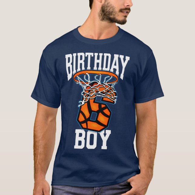 T-shirt Enfants 6e anniversaire Basketball pour garçon 6 a (Devant)