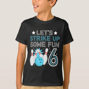 T-shirt Enfants 6e anniversaire Bowling Bow 6 ans Bow