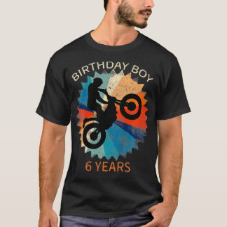 T-shirt Enfants 6e anniversaire Boys Motocross Dirtbike 6 