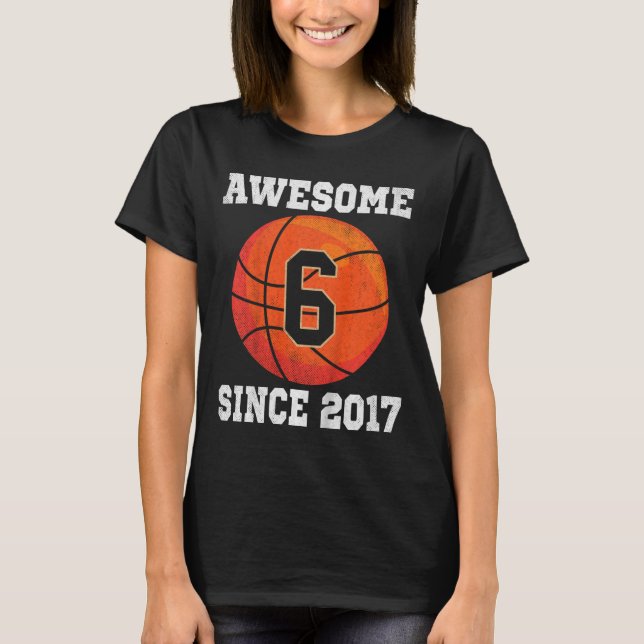 T-shirt Enfants 6e anniversaire Bysketbyll Lover 6 ans Vie (Devant)