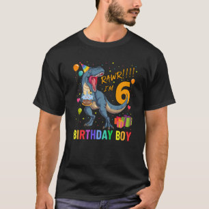 T-shirt Enfants 6E Anniversaire Dinosaure 6 Anniversaire G
