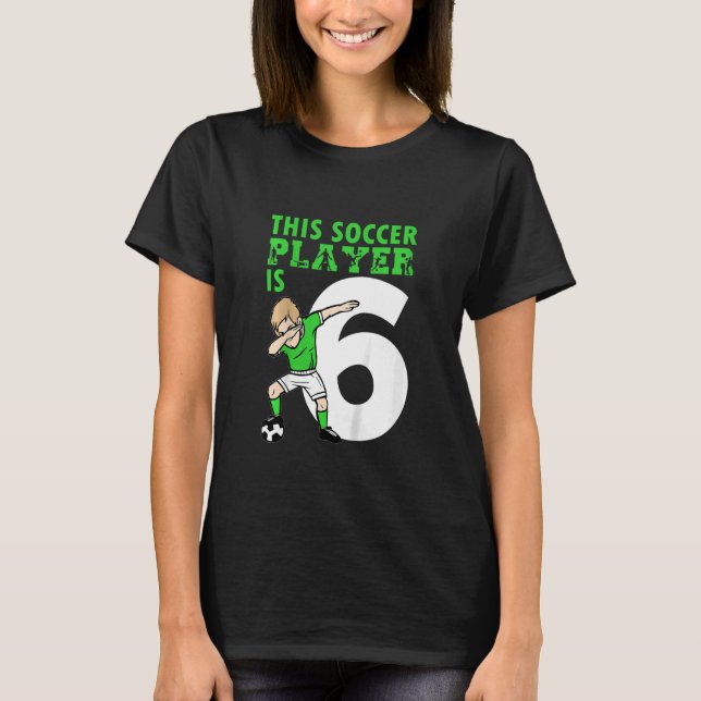 T-shirt Enfants 6e anniversaire Football 6 ans joueur de f (Devant)