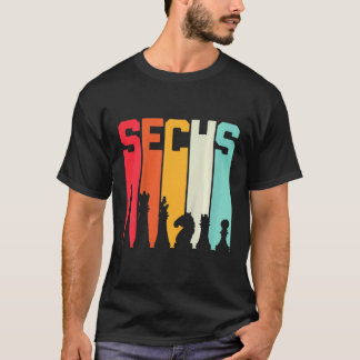 T-shirt Enfants 6ème Anniversaire Joueur d'Échecs Rétro Je