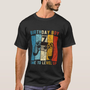 T-shirt Enfants 7 Anniversaire Garçon 7 Temps Pour Niveau