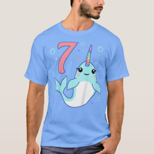 T-shirt Enfants 7 ans 7e Unicorn Narwhal Naissance sous-ma