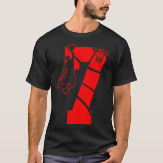 T-shirt Enfants 7 Ans 7Ème Basketball Anniversaire