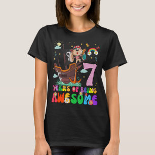 T-shirt Enfants 7 ans Ados garçons filles pirates chien 7e