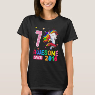 T-shirt Enfants 7 ans Filles Ados Unicorn 7e anniversaire
