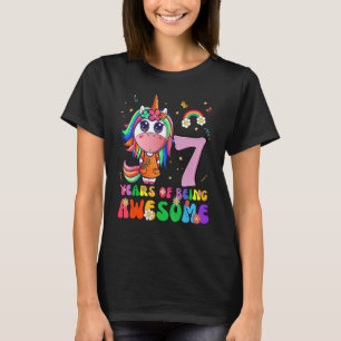 T-shirt Enfants 7 ans Filles Ados Unicorn 7e anniversaire