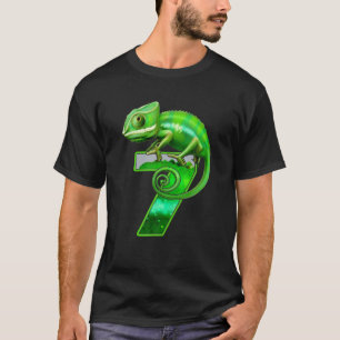 T-shirt Enfants 7 Ans Lizard 7E Anniversaire Fête Chamele