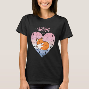 T-shirt Enfants 7 ans Mignonne Fox Anniversaire Fille 7e B