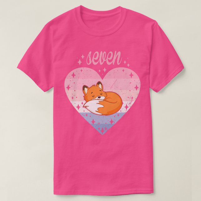 T-shirt Enfants 7 ans mignonne pour Anniversaire fille 7e  (Design devant)