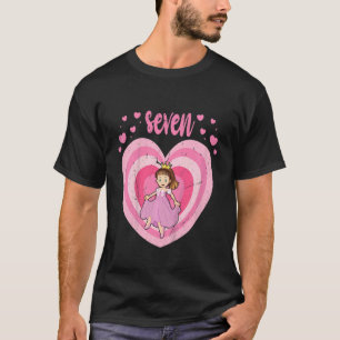 T-shirt Enfants 7 ans mignonne Princesse Anniversaire Fill