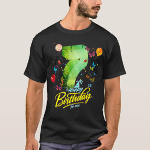 T-shirt Enfants 7 ans Papillon Anniversaire Fille 7e Fille