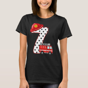 T-shirt Enfants 7 ans pompier Anniversaire Feu Tr