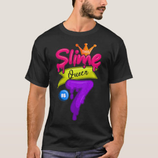 T-shirt Enfants 7 ans Slime Queen fête d'anniversaire 7e a