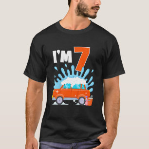 T-shirt Enfants 7 Sept Ans Lave-Voiture Thème Anniversaire
