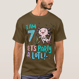 T-shirt Enfants 7e anniversaire AolotlI Am 7 Lets Party A 