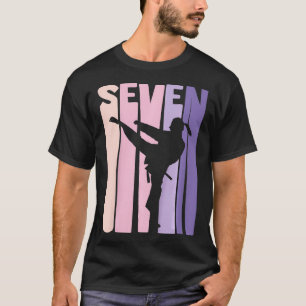 T-shirt Enfants 7e anniversaire Cadeau Karate Retro Taekwo