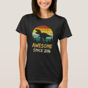 T-shirt Enfants 7e anniversaire Dinosaur 7 ans Awesome Sin