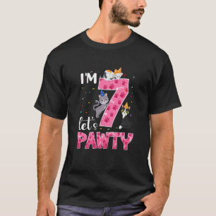 T-shirt Enfants 7e anniversaire fille mignonne tenue de ch