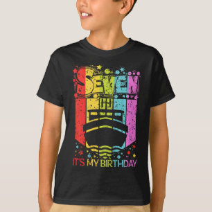 T-shirt Enfants 7e anniversaire garçon fille sept 7 ans ba