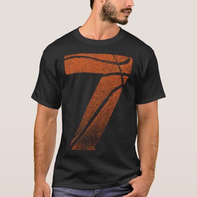 T-shirt Enfants 7E Anniversaire Joueur De Basketball Joueu (Devant)
