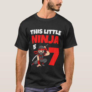 T-shirt Enfants 7E Anniversaire Ninja 7 Ans Enfants