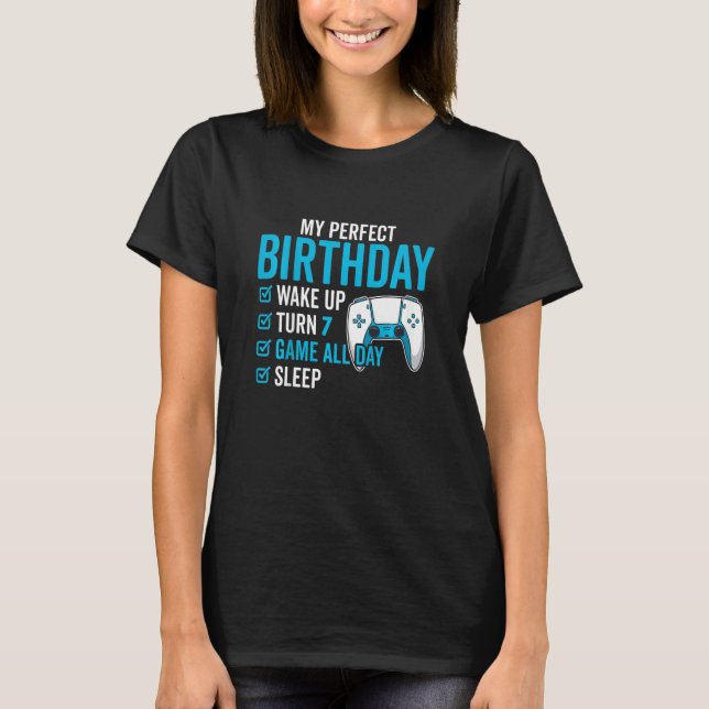 T-shirt Enfants 7e anniversaire pour les garçons 7 ans Vid (Devant)